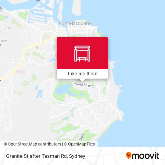 Granite St after Tasman Rd map