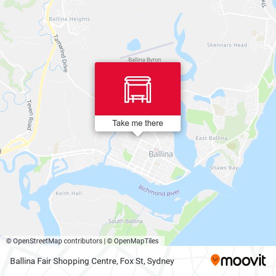 Mapa Ballina Fair Shopping Centre, Fox St
