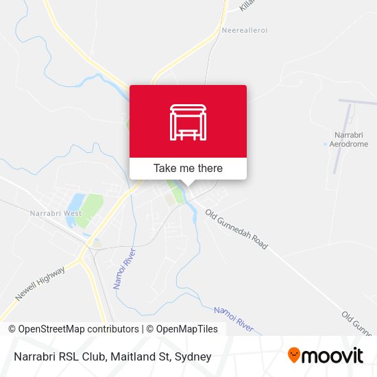 Narrabri RSL Club, Maitland St map
