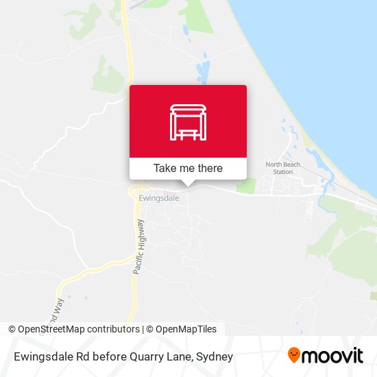 Ewingsdale Rd before Quarry Lane map