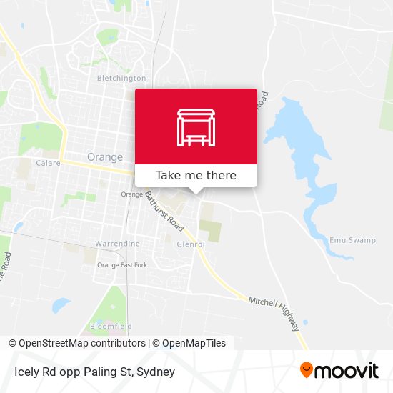 Icely Rd opp Paling St map