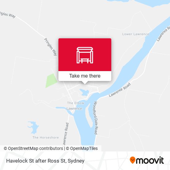 Havelock St after Ross St map