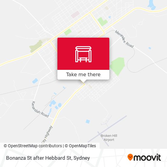 Bonanza St after Hebbard St map