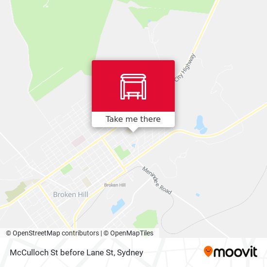 McCulloch St before Lane St map