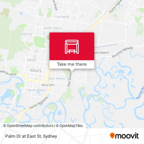 Palm Dr at East St map