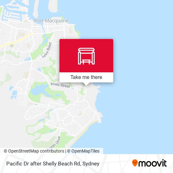 Pacific Dr after Shelly Beach Rd map