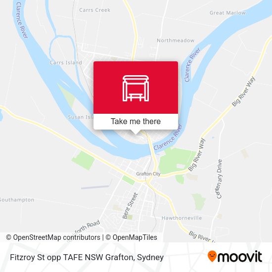 Fitzroy St opp TAFE NSW Grafton map