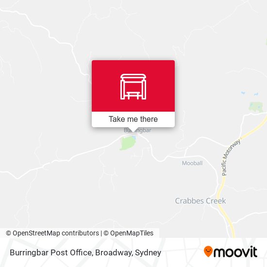 Burringbar Post Office, Broadway map