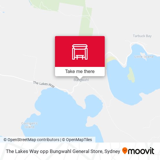 The Lakes Way opp Bungwahl General Store map