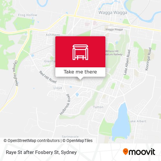Raye St after Fosbery St map