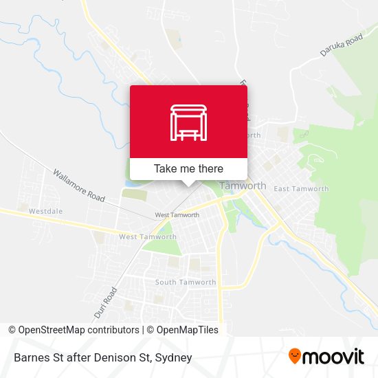 Barnes St after Denison St map