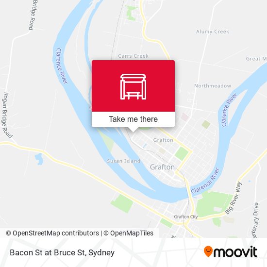 Bacon St at Bruce St map