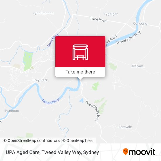 UPA Aged Care, Tweed Valley Way map