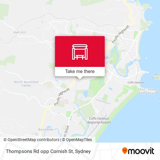 Thompsons Rd opp Cornish St map