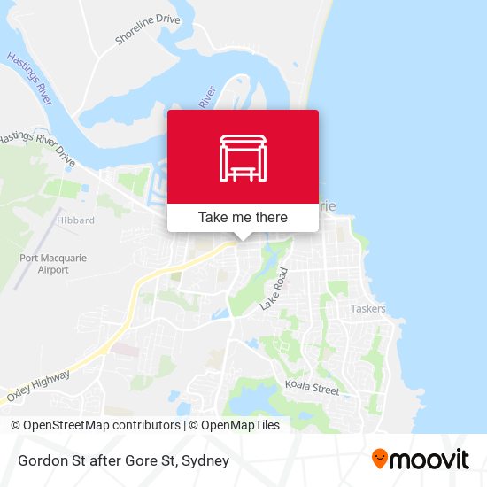 Gordon St after Gore St map