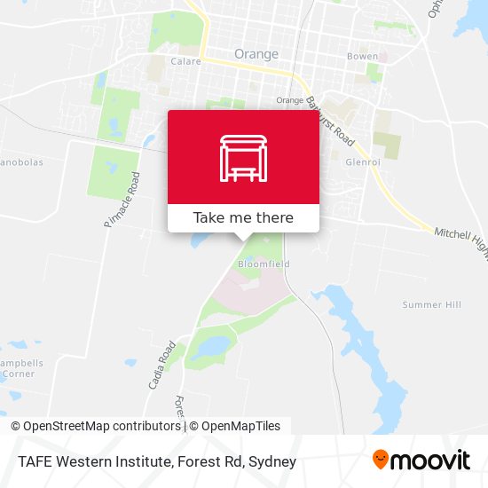 Mapa TAFE Western Institute, Forest Rd