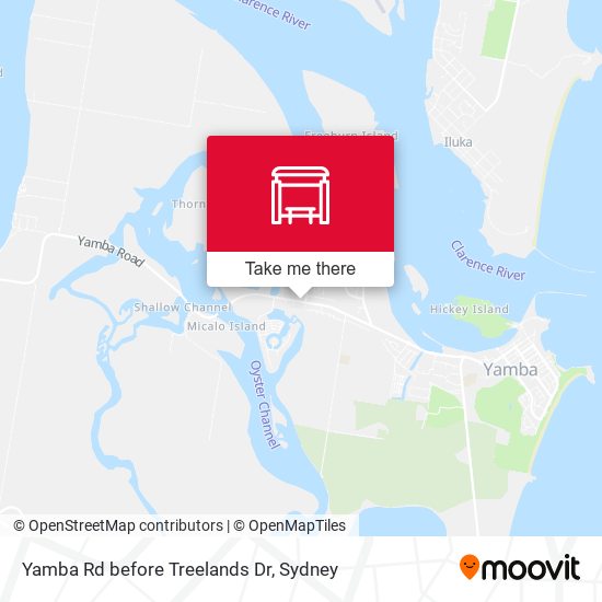 Yamba Rd before Treelands Dr map