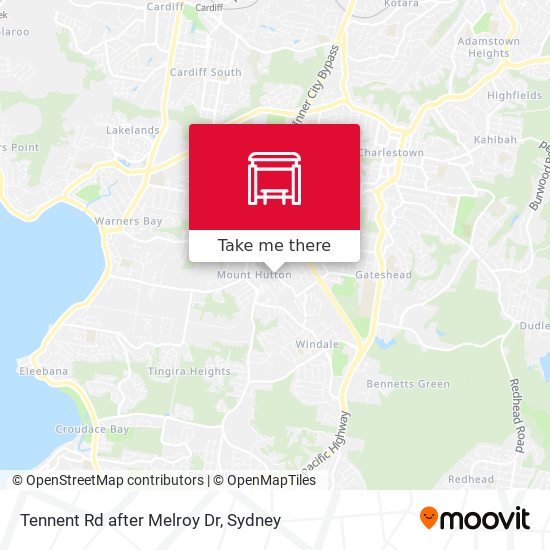 Tennent Rd after Melroy Dr map