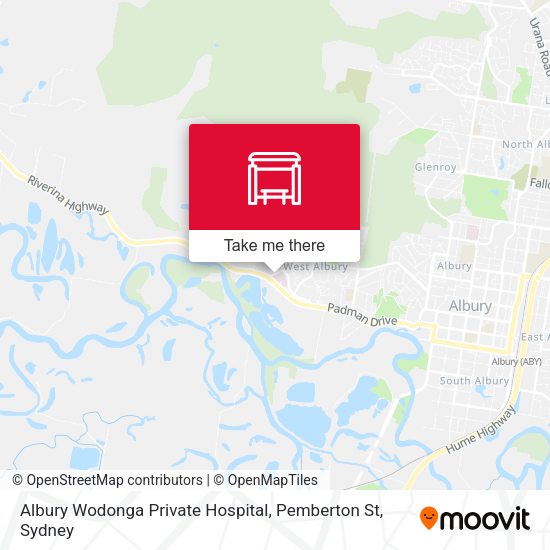 Albury Wodonga Private Hospital, Pemberton St map