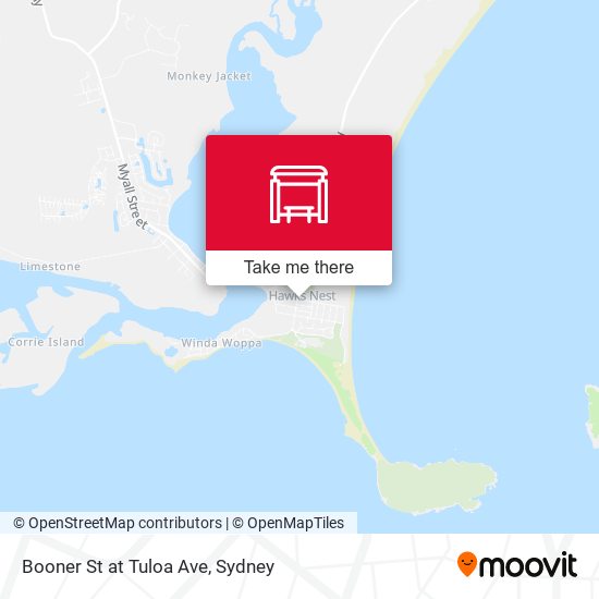 Booner St at Tuloa Ave map