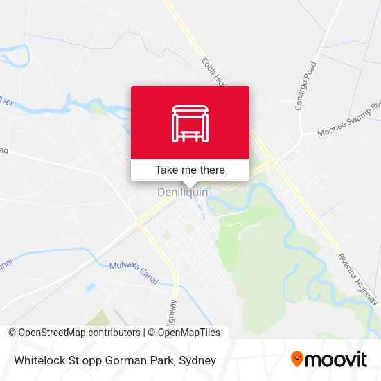 Mapa Whitelock St opp Gorman Park