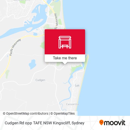 Cudgen Rd opp TAFE NSW Kingscliff map
