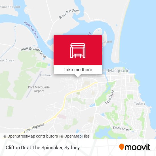 Clifton Dr at The Spinnaker map
