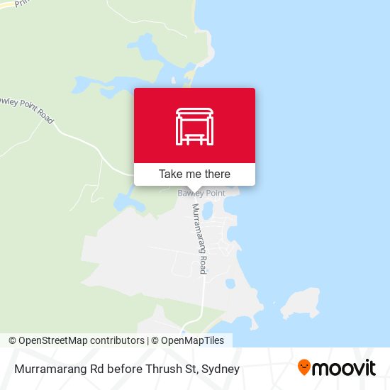 Murramarang Rd before Thrush St map