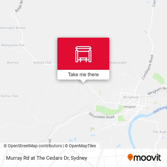 Murray Rd at The Cedars Dr map