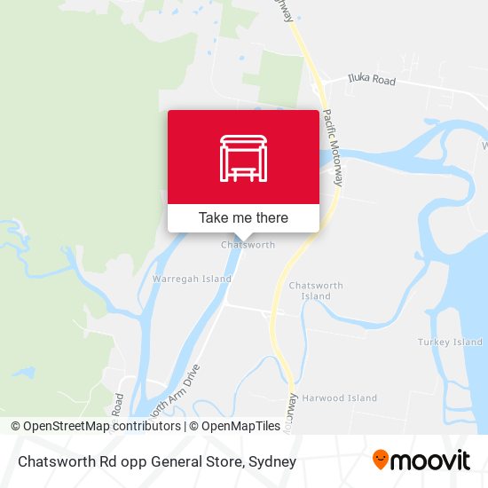 Chatsworth Rd opp General Store map