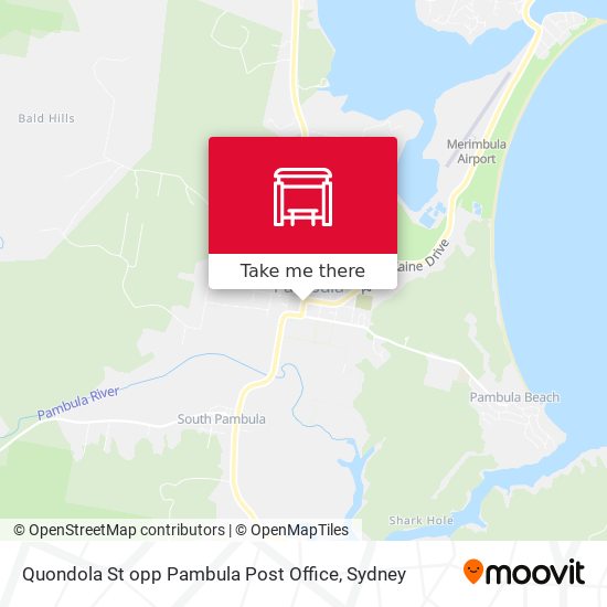 Quondola St opp Pambula Post Office map