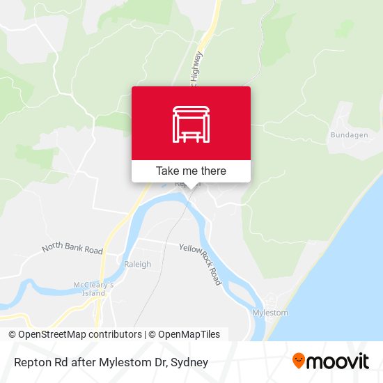 Repton Rd after Mylestom Dr map