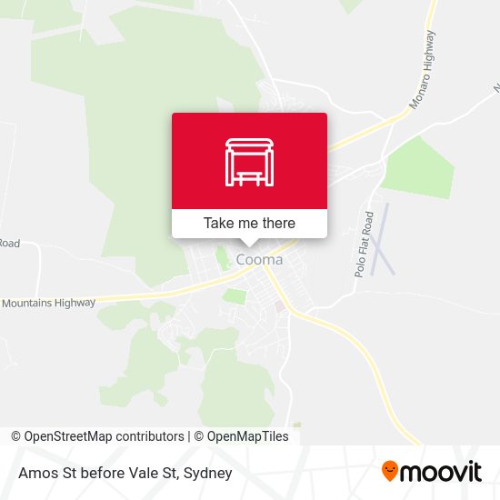 Amos St before Vale St map