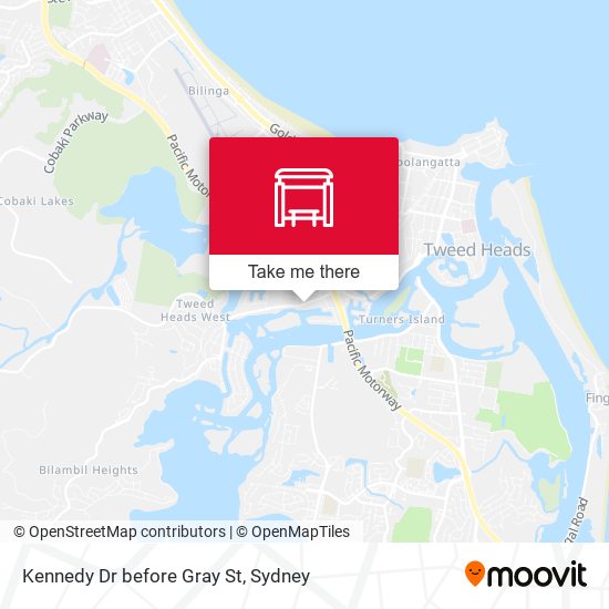 Kennedy Dr before Gray St map