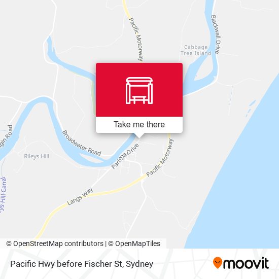 Pacific Hwy before Fischer St map
