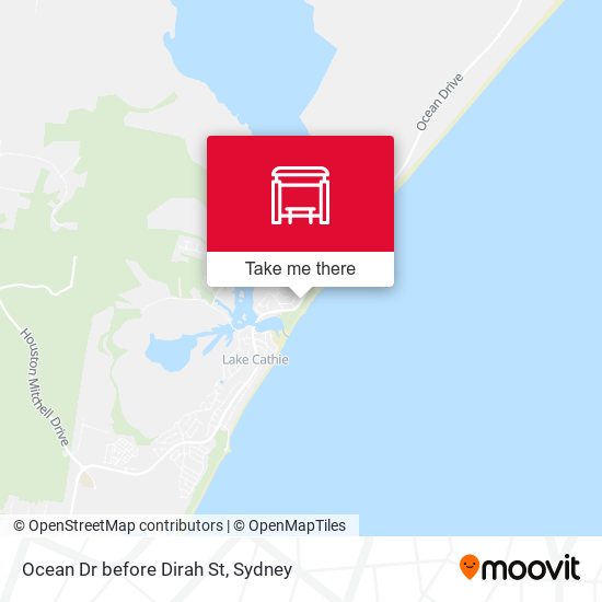 Ocean Dr before Dirah St map