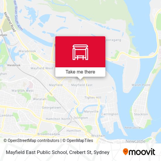 Mayfield East Public School, Crebert St map