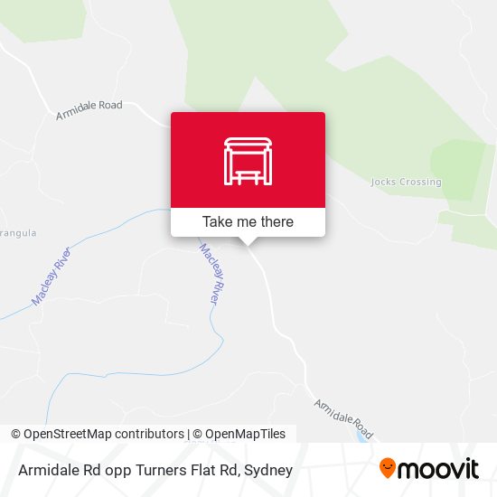 Armidale Rd opp Turners Flat Rd map