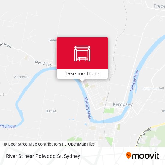 River St near Polwood St map