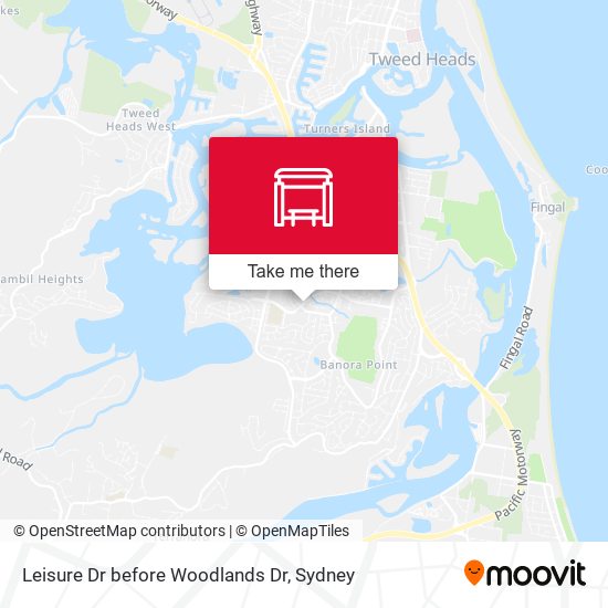 Leisure Dr before Woodlands Dr map