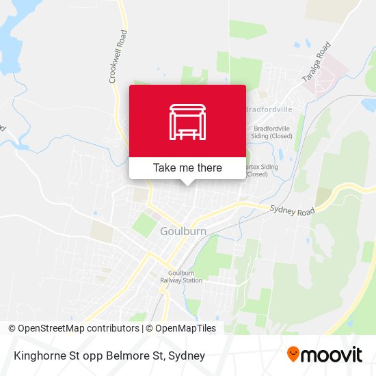 Kinghorne St opp Belmore St map