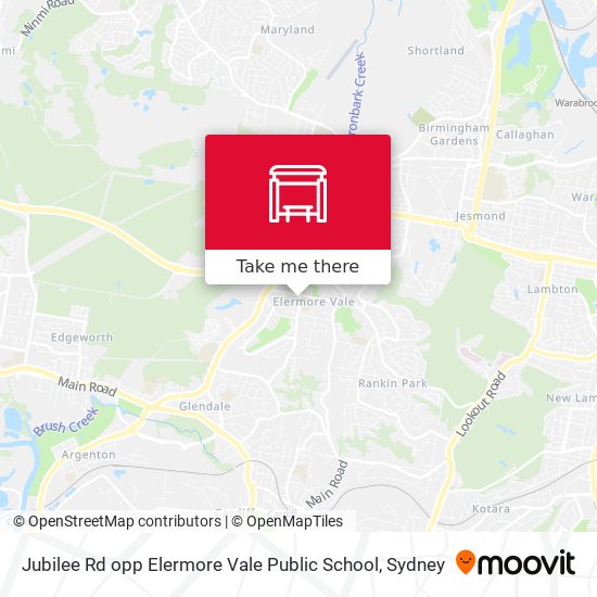 Jubilee Rd opp Elermore Vale Public School map