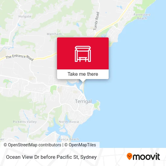 Ocean View Dr before Pacific St map