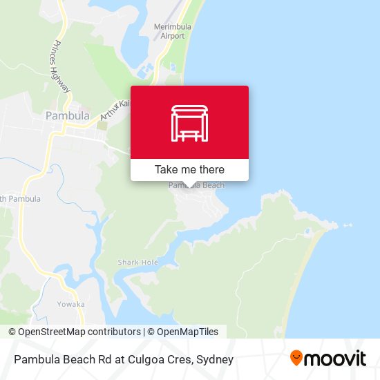 Pambula Beach Rd at Culgoa Cres map