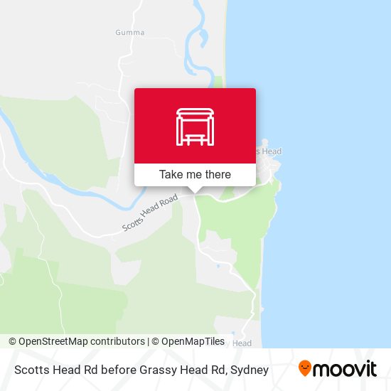 Scotts Head Rd before Grassy Head Rd map