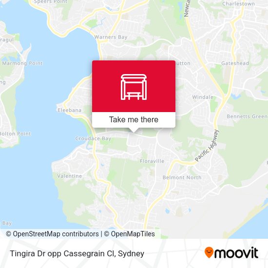 Tingira Dr opp Cassegrain Cl map