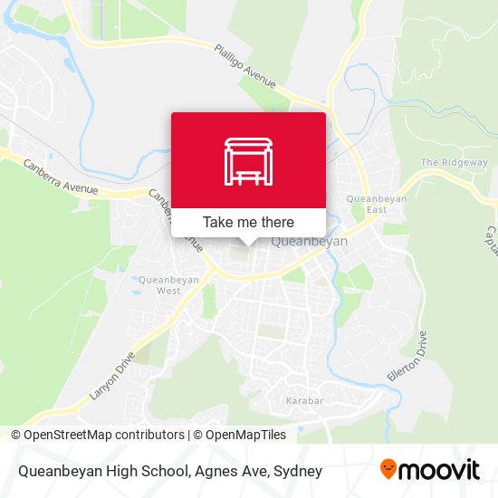 Queanbeyan High School, Agnes Ave map