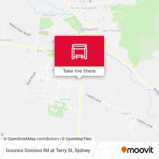 Goonoo Goonoo Rd at Terry St map