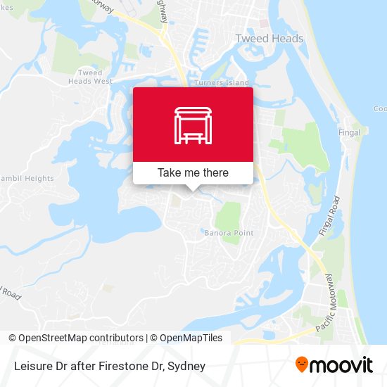 Leisure Dr after Firestone Dr map