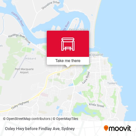 Oxley Hwy before Findlay Ave map